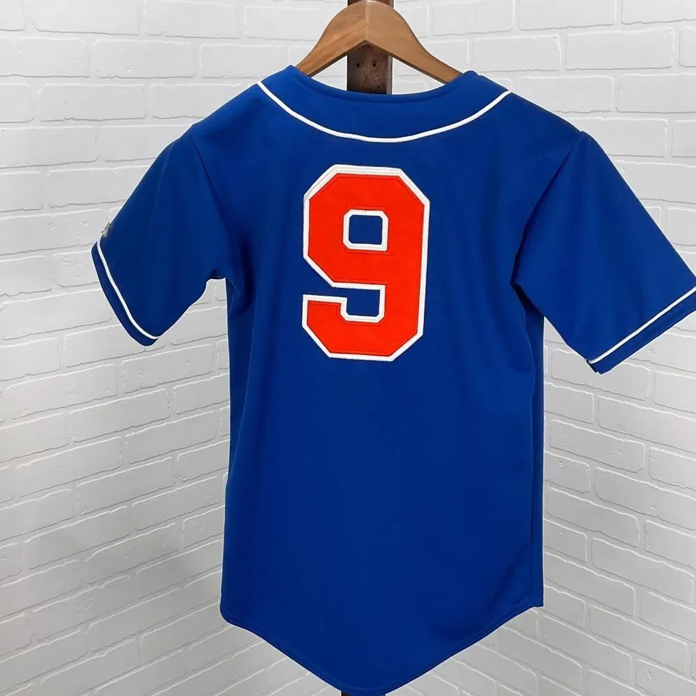 Teamwork Jersey Mens 34-36 Blue Red TITANS 9‎ Baseball Uniform Shirt USA VTG